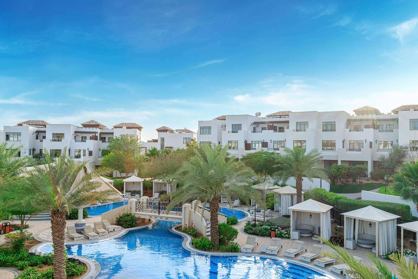 Compound Antara landscaped pool and villas